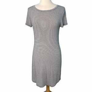 Forever 21 Black White MIDI Striped Dress CC14